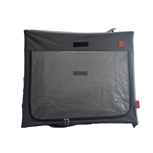 Cusca Animale pentru Uscare Blana, Flippy, din Textil, Fereastra Transparenta, 62 x 40 x 50 cm, Gri