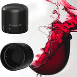 Dop de Etansare a Sticlei de Vin, Vivimall, Rotativ, On-Off, Silicon, Reutilizabil, Usor de Depozitat si Folosit, 3.4 x 3.4 x 3.4 cm, Negru - vivimall.ro