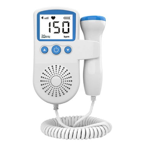 Monitor Fetal Doppler, Monitorizare Sarcina, Ritm Cardiac, Ecran Lcd 4.5 Cm, 2 X Baterii Aa (Neincluse), Portabil, Din Abs, Utilizare De La 9 Saptamani