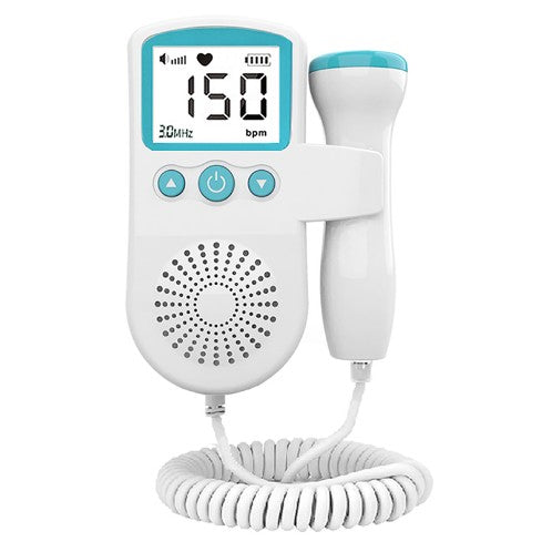 Monitor Fetal Doppler, Monitorizare Sarcina, Ritm Cardiac, Ecran Lcd 4.5 Cm, 2 X Baterii Aa (Neincluse), Portabil, Din Abs, Utilizare De La 9 Saptamani