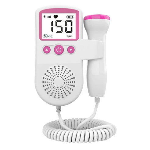 Monitor Fetal Doppler, Monitorizare Sarcina, Ritm Cardiac, Ecran Lcd 4.5 Cm, 2 X Baterii Aa (Neincluse), Portabil, Din Abs, Utilizare De La 9 Saptamani