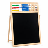 Tablă magnetică Flippy cu două fețe și cadru din lemn, vedere frontală completă, 52x36 cm