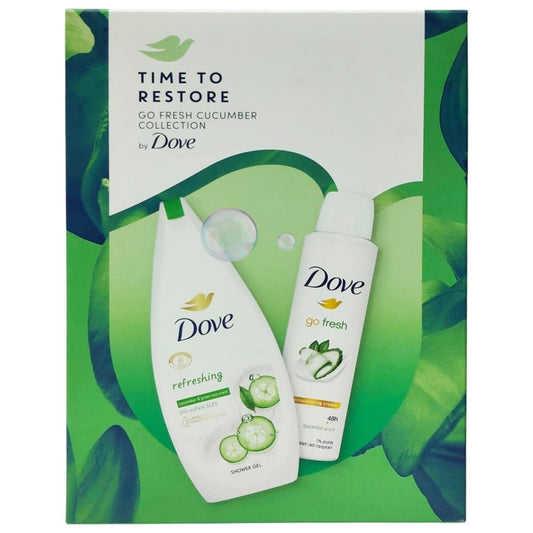 Set Cadou, DOVE, Sg250ml Deo150 Refreshing, Gel de Dus 250 ml, Deodorant 150 ml - vivimall.ro