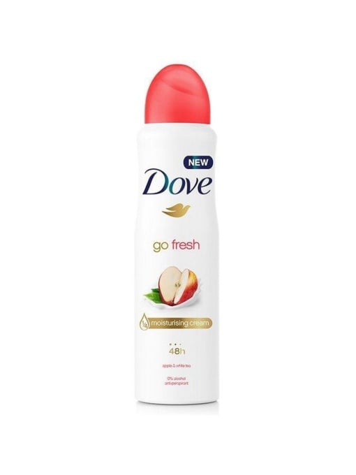 Dove Go Fresh Apple & White Tea — Deodorant antiperspirant spray 48h, 150 ml - vivimall.ro