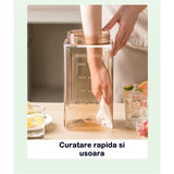 Dozator Portabil Pentru Bauturi 3.5 Litri, Capac Etans, Duza Deschidere/Inchidere, Recipent Din Plastic, Gradat, Filtru, Maner, 29.7 X 14.1 X 14.4 Cm, Pentru Diverse Bauturi, Alb - vivimall.ro