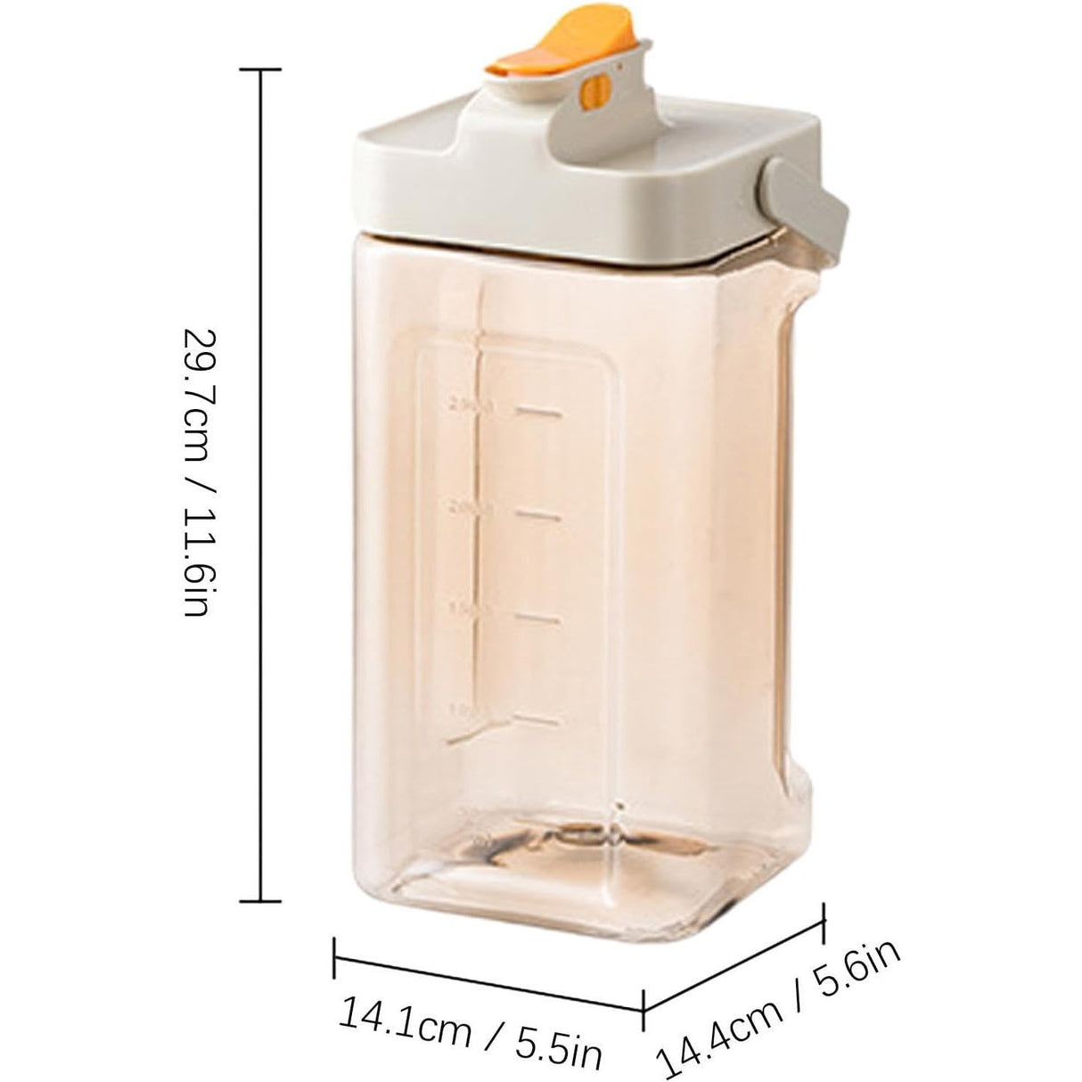 Dozator Portabil Pentru Bauturi 3.5 Litri, Capac Etans, Duza Deschidere/Inchidere, Recipent Din Plastic, Gradat, Filtru, Maner, 29.7 X 14.1 X 14.4 Cm, Pentru Diverse Bauturi, Alb - vivimall.ro