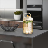 Dozator Portabil Pentru Bauturi 3.5 Litri, Capac Etans, Duza Deschidere/Inchidere, Recipent Din Plastic, Gradat, Filtru, Maner, 29.7 X 14.1 X 14.4 Cm, Pentru Diverse Bauturi, Alb - vivimall.ro