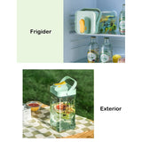 Dozator portabil pentru bauturi Vivimall, 3.5 litri, capac etans, duza deschidere/inchidere, recipent din plastic, gradat, filtru, maner, pentru diverse bauturi, 29.7 x 14.1 x 14.4 cm, verde - vivimall.ro