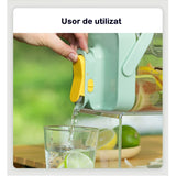 Dozator Portabil Pentru Bauturi 3.5 Litri, Capac Etans, Duza Deschidere/Inchidere, Recipent Din Plastic, Gradat, Filtru, Maner, Pentru Diverse Bauturi, 29.7 X 14.1 X 14.4 Cm, Verde - vivimall.ro
