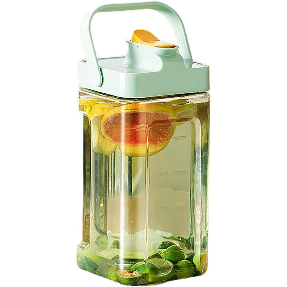 Dozator Portabil Pentru Bauturi 3.5 Litri, Capac Etans, Duza Deschidere/Inchidere, Recipent Din Plastic, Gradat, Filtru, Maner, Pentru Diverse Bauturi, 29.7 X 14.1 X 14.4 Cm, Verde - vivimall.ro