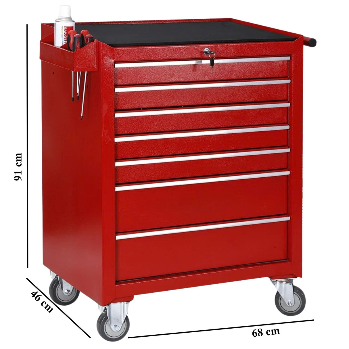 Blat anti-alunecare al dulapului Flippy 91x68x46 cm, detaliu suprafață de lucru