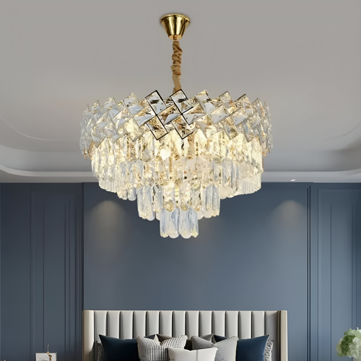 Candelabru Cristal Windsor Nobile 5Xe14, Diametru 40Cm, Lucios - vivimall.ro