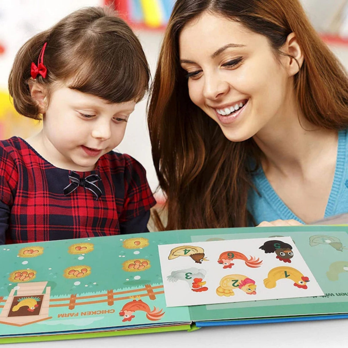 Carte educativă Flippy Seria Numere deschisă, 10 pagini colorate pentru copii de 3 ani, vedere de ansamblu