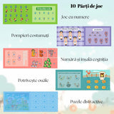 Quiet Book Flippy carton plastifiat cu colțuri rotunjite, detaliu material durabil și impermeabil
