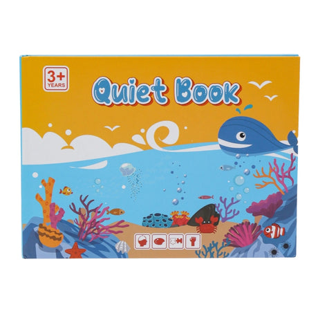Quiet Book senzorial Flippy Lumea Acvatică, vedere frontală copertă, 10 pagini interactive pentru 3 ani+