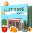 Carte interactivă Flippy Quiet Book Fructe și Legume cu stickere Velcro reutilizabile, vedere frontală copertă