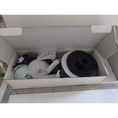 Perie Electrica de Curatare, Vivimall, pentru Gresie, Baie, Bucatarie, 25x20x9.5 cm, cu 9 Capete, Maner Extensibil Detasabil 84-127cm, Incarcare USB-Type C, Rotire 360 de Grade, 3000 mAh, Culoare: Verde - vivimall.ro