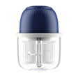 Tocator Electric Pentru Bucatarie, Model Presa Electrica Pentru Legume Fructe Carne Umpluturi Sosuri, Otel Inoxidabil, 14 X 10.5 X 10.5 Cm, 350 Ml, Albastru Inchis - vivimall.ro