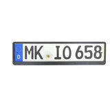 Ramă neagră pentru plăcuță înmatriculare Flippy XC-W341, standard european, vedere din față