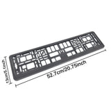Suport înmatriculare Flippy XC-W341 negru, vedere din spate cu detalii sistem de fixare