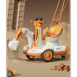 Excavator Electric, Pe 4 Roti Antiderapante, Cu Telecomanda, Brat Controlat Electric, Cu Telecomanda, +2 Ani - vivimall.ro