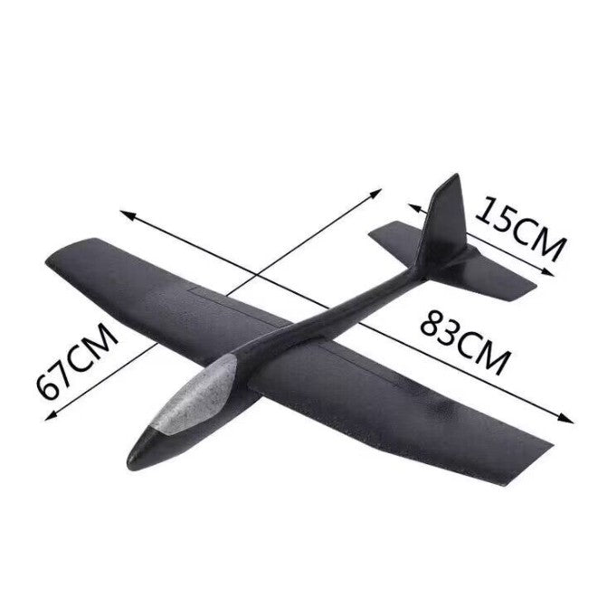 Avion Zburator, Tip Planor, 83 Cm Lungime, +3 Ani, Din Polistiren, Aruncare 10 - 30 M - vivimall.ro