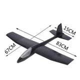 Avion Zburator, Tip Planor, 83 Cm Lungime, +3 Ani, Din Polistiren, Aruncare 10 - 30 M - vivimall.ro