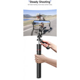 Selfie stick trepied Flippy F16 pliat, dimensiuni compacte 30,6 x 7,6 x 3,5 cm