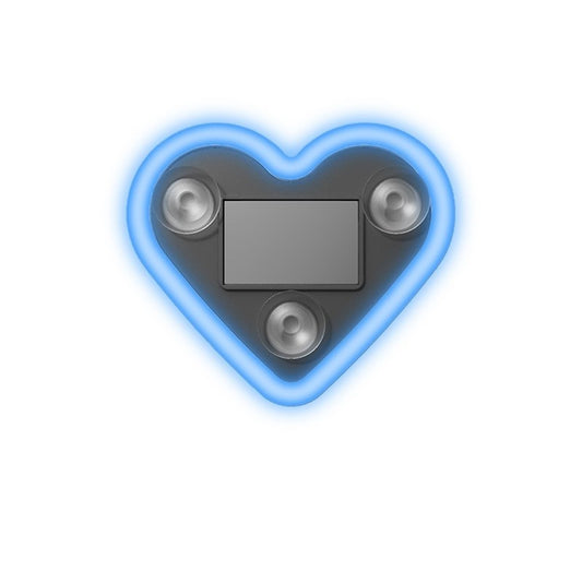 Lumina Auto Ambientala, Vivimall, Model Inima, Incarcare Solara/USB, Afisaj Baterie, 9.7 x 8.4 x 1.6 cm, Albastru - vivimall.ro