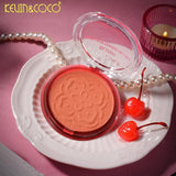 Fard de Obraz, Kevin&Coco, Blush Compact, Textura Fina,  Pentru Toate Tipurile de Ten , 9.3 g,  7.5 x 7.5 x 2.1 cm, Model Fantasy, Roz/Apricot - vivimall.ro