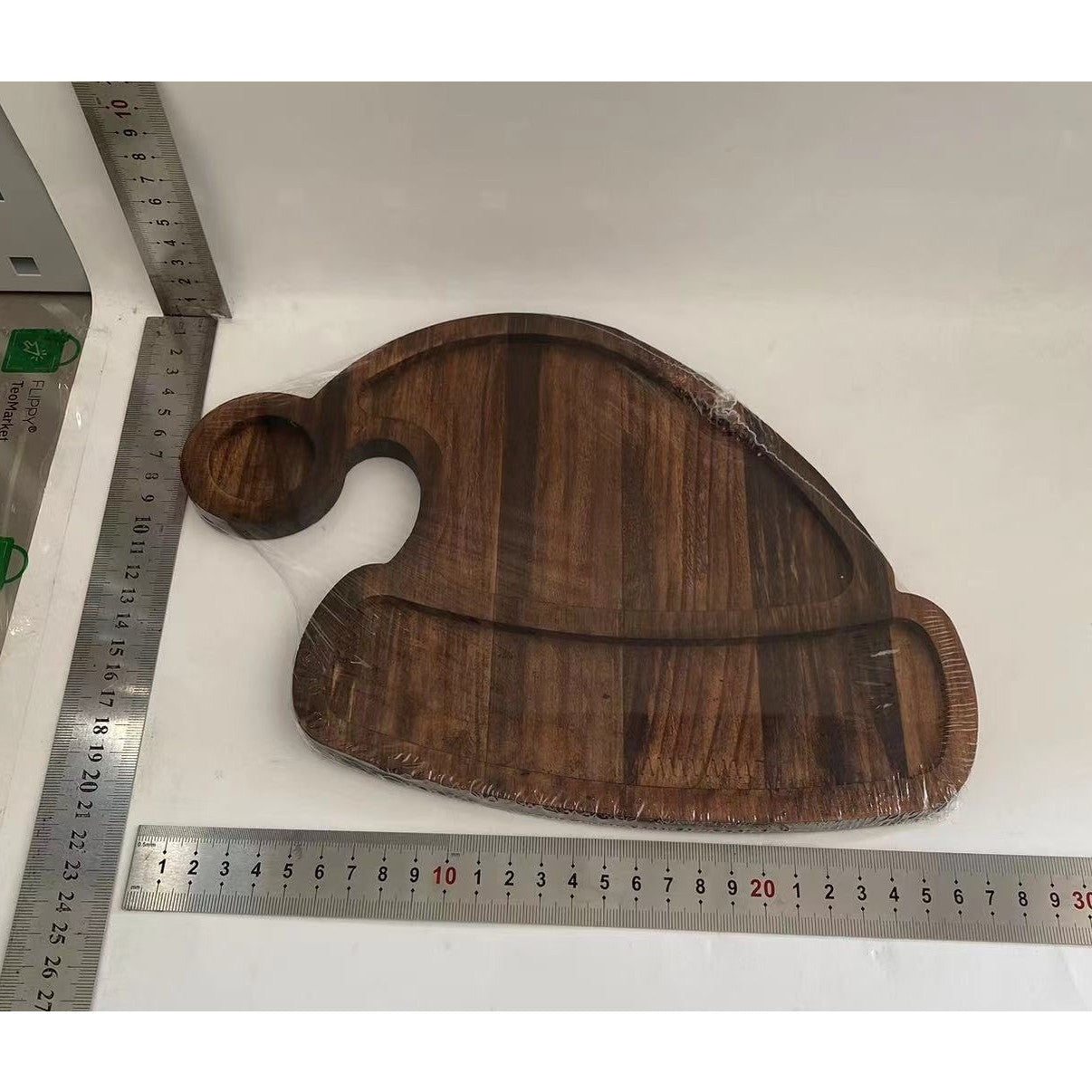 Farfurie Cu Tematica De Craciun, Din Lemn, Margini Rotunjite - vivimall.ro