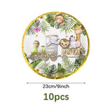 Farfurii Cartonate Petrecere Copii, Farfurii Cartonate De Unica Folosinta, Set 10 Buc, Diametru 23 Cm - vivimall.ro