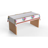 Fata de Masa Dreptunghiulara, Vivimall, Colectia Happy Birthday, 180 x 108 cm, din Plastic PE, Impermeabila, Multicolor