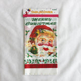 Fata de masa dreptunghiulara Flippy, PVC, 2.5 mm grosime, imprimeu Mos Craciun, potrivit pentru Craciun, utilizare multipla, 180 x 108 cm, alb - vivimall.ro