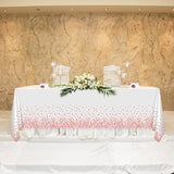 Fata de Masa, Vivimall, din PEVA, Imprimeu Buline, 137 x 274 cm, Impermeabila, Fara Pete, Curatare Rapida, Roz Gold