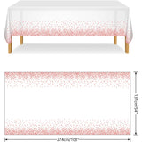 Fata de Masa, Vivimall, din PEVA, Imprimeu Buline, 137 x 274 cm, Impermeabila, Fara Pete, Curatare Rapida, Roz Gold