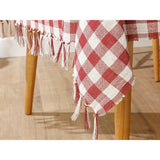 Fata de masa in carouri Flippy, Material Textil, 130 x 180 cm, Rosu