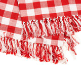 Fata de masa in carouri Flippy, Material Textil, 130 x 180 cm, Rosu
