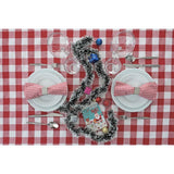 Fata de masa in carouri Flippy, Material Textil, 130 x 180 cm, Rosu