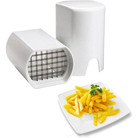 Feliator De Fructe Si Legume, Din Plastic Si Otel, Mecanic, Taiere 1.2 Cm Grosime, 14 X 9.5 X 8 Cm, Alb - vivimall.ro