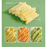 Feliator De Legume Multifunctional, Taieturi Diferite, Razatoare Pentru Bucatarie, Taietor De Cartofi, Presa Manuala, Pliabila, Extensibila, Pp Pet, 23.5X9.5X5.5 Cm - vivimall.ro