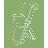Feliator De Legume Multifunctional, Taieturi Diferite, Razatoare Pentru Bucatarie, Taietor De Cartofi, Presa Manuala, Pliabila, Extensibila, Pp Pet, 23.5X9.5X5.5 Cm - vivimall.ro