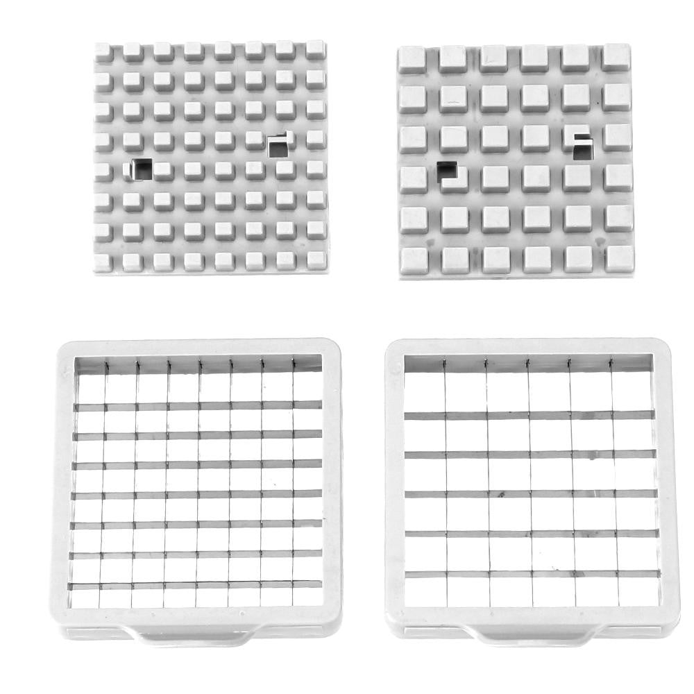 Feliator manual Vivimall, pentru cartofi pai si legume, din inox, cu 2 dimensiuni de feliere, 25.5 x 11.7 cm, argintiu - vivimall.ro