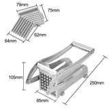 Feliator Manual Pentru Cartofi Pai Si Legume, Din Inox, Cu 2 Dimensiuni De Feliere, 25.5 X 11.7 Cm, Argintiu - vivimall.ro