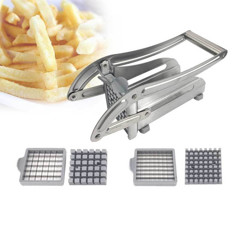 Feliator Manual Pentru Cartofi Pai Si Legume, Din Inox, Cu 2 Dimensiuni De Feliere, 25.5 X 11.7 Cm, Argintiu - vivimall.ro