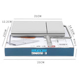 Feliator Manual Pentru Cascaval, Salam, Prajituri, Unt, Din Otel Inoxidabil, Usor De Curatat Si Utilizat, 5 Lame De Schimb Incluse, Picioare Antiderapante, 21 X 12.2 X 2.8 Cm, Argintiu - vivimall.ro
