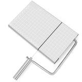 Feliator Manual Pentru Cascaval, Salam, Prajituri, Unt, Din Otel Inoxidabil, Usor De Curatat Si Utilizat, 5 Lame De Schimb Incluse, Picioare Antiderapante, 21 X 12.2 X 2.8 Cm, Argintiu - vivimall.ro