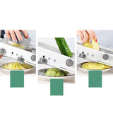 Feliator Manual Multifunctional, Usor De Folosit, Pentru Legume, Fructe, Razatoare, Otel Inoxidabil, Accesoriu Bucatarie, 39 X 11.5 X 12.5 Cm Alb - vivimall.ro