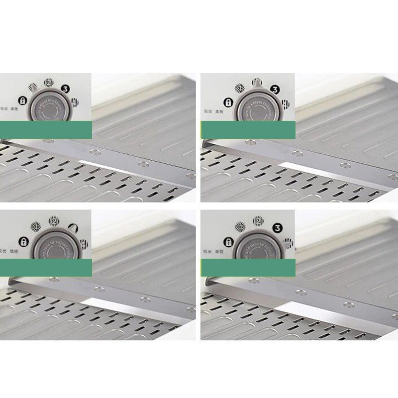 Feliator Manual Multifunctional, Usor De Folosit, Pentru Legume, Fructe, Razatoare, Otel Inoxidabil, Accesoriu Bucatarie, 39 X 11.5 X 12.5 Cm Alb - vivimall.ro