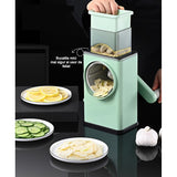 Feliator Manual Pentru Legume 3 Lame Din Otel Inxodabil, 3 Tipuri De Feliere, Material Carcasa Abs, Latime Maxima Feliere 4 Mm, Baza De Tip Ventuza, Usor Si Sigur De Utilizat, 28.5 X 9,2 X 13.5 Cm, Verde - vivimall.ro